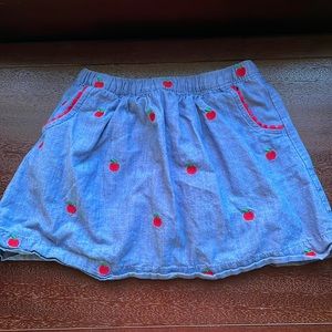 Gymboree Apple Denim Skort with Pockets Girls Sz. 5T